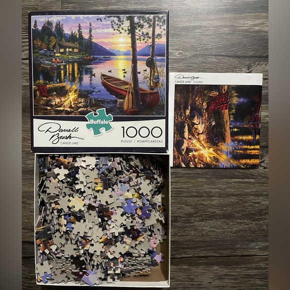Buffalo Darrell Bush Canoe Lake 1000 piece puzzle 🧩 - Picture 2 of 3
